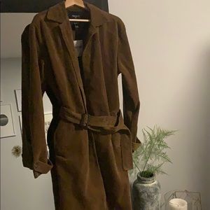 Corduroy trench coat